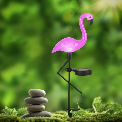 Napelemes leszúrható LED flamingó
