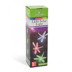 RGB LED-es szolár lámpa Szitakötő