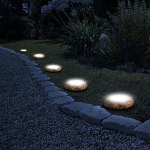 LED-es leszúrható szolár lámpa melegfehér