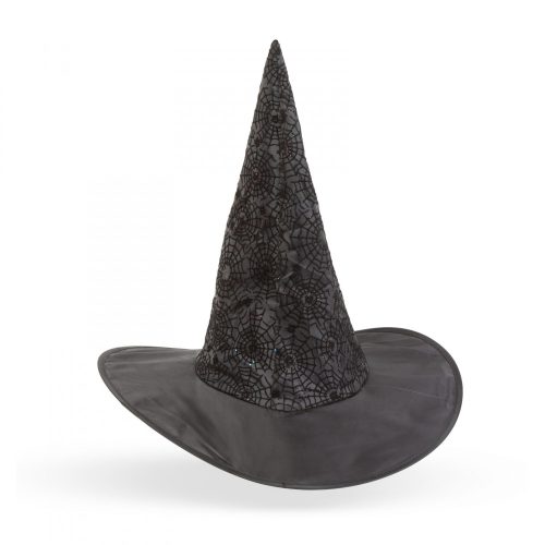 Halloween boszorkánykalap - fekete