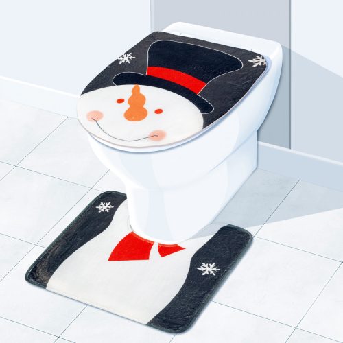 WC dekoráció - Hóember