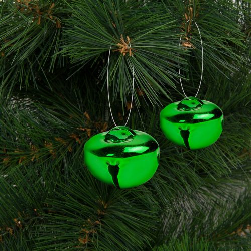 Karácsonyi dísz csilingelő 20 mm zöld 9 db