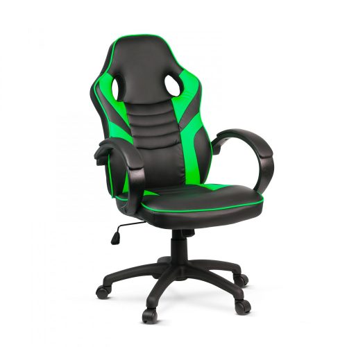 Gamer szék karfával zöld
