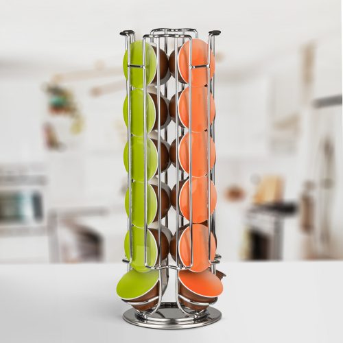 Króm kávékapszula tartó 24 db Dolce Gusto