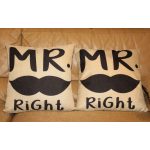 Díszpárnahuzat Mr.Right