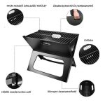 Összecsukható fém grill asztal