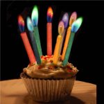 Színes lánggal égő gyertya