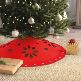 Karácsonyfa alá terítő - 90 cm x 3 mm - filc - piros Karácsonyfa alá terítő - 90 cm x 3 mm - filc - piros