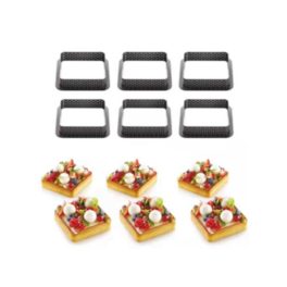 6 db-os négyzet alakú műanyag tarte/süti forma