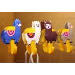 Fali akasztó - állatfigurás