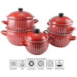 Zománcozott edénykészlet 10 részes Pöttyös 