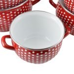 Zománcozott edénykészlet 10 részes Pöttyös 