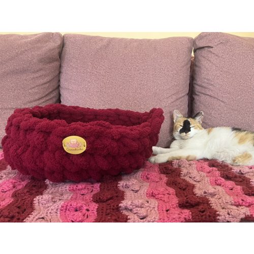 Cirmoskuckó kézműves cicakosár