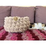 Cirmoskuckó kézműves cicakosár