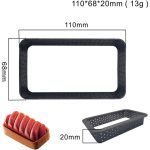 6 db-os téglaplap alakú műanyag tarte/süti forma