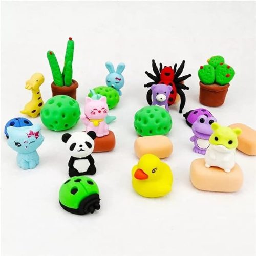 Állatos radír szett