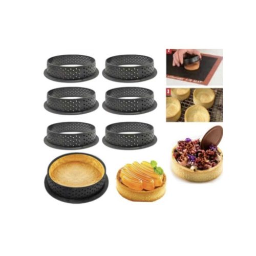 6 db-os kör alakú tarte/süti forma 