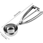 Nagyméretű rozsdamentes fagyi kanál